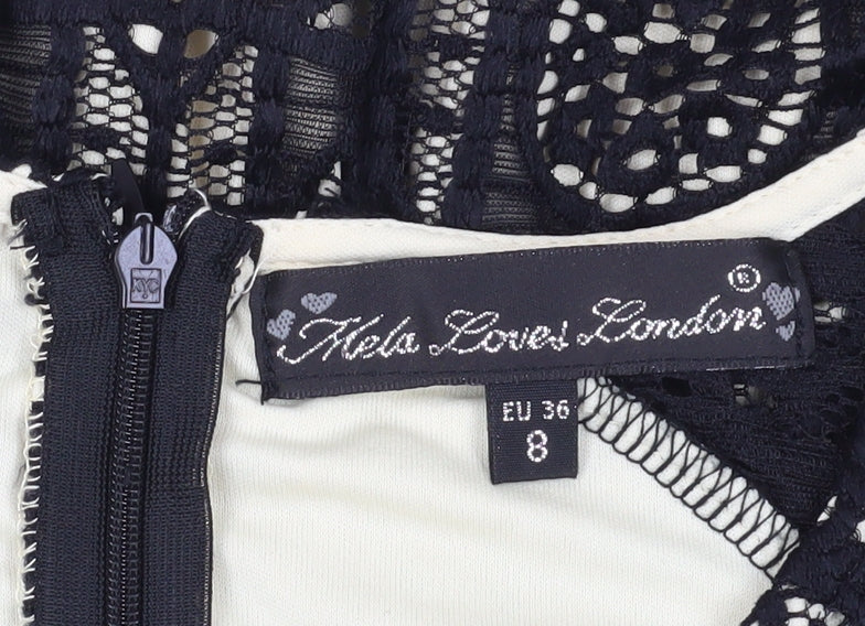 Helo Loves London Women's Black Fit & Flare Dress Size 8