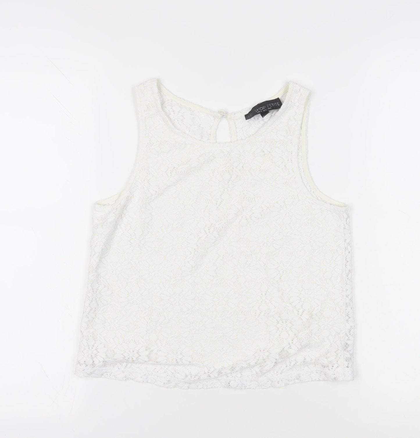 Womens UK Size 8 Topshop White Camisole Tank