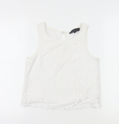 Womens UK Size 8 Topshop White Camisole Tank