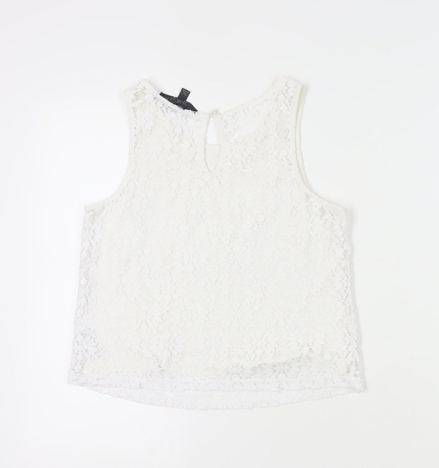 Womens UK Size 8 Topshop White Camisole Tank