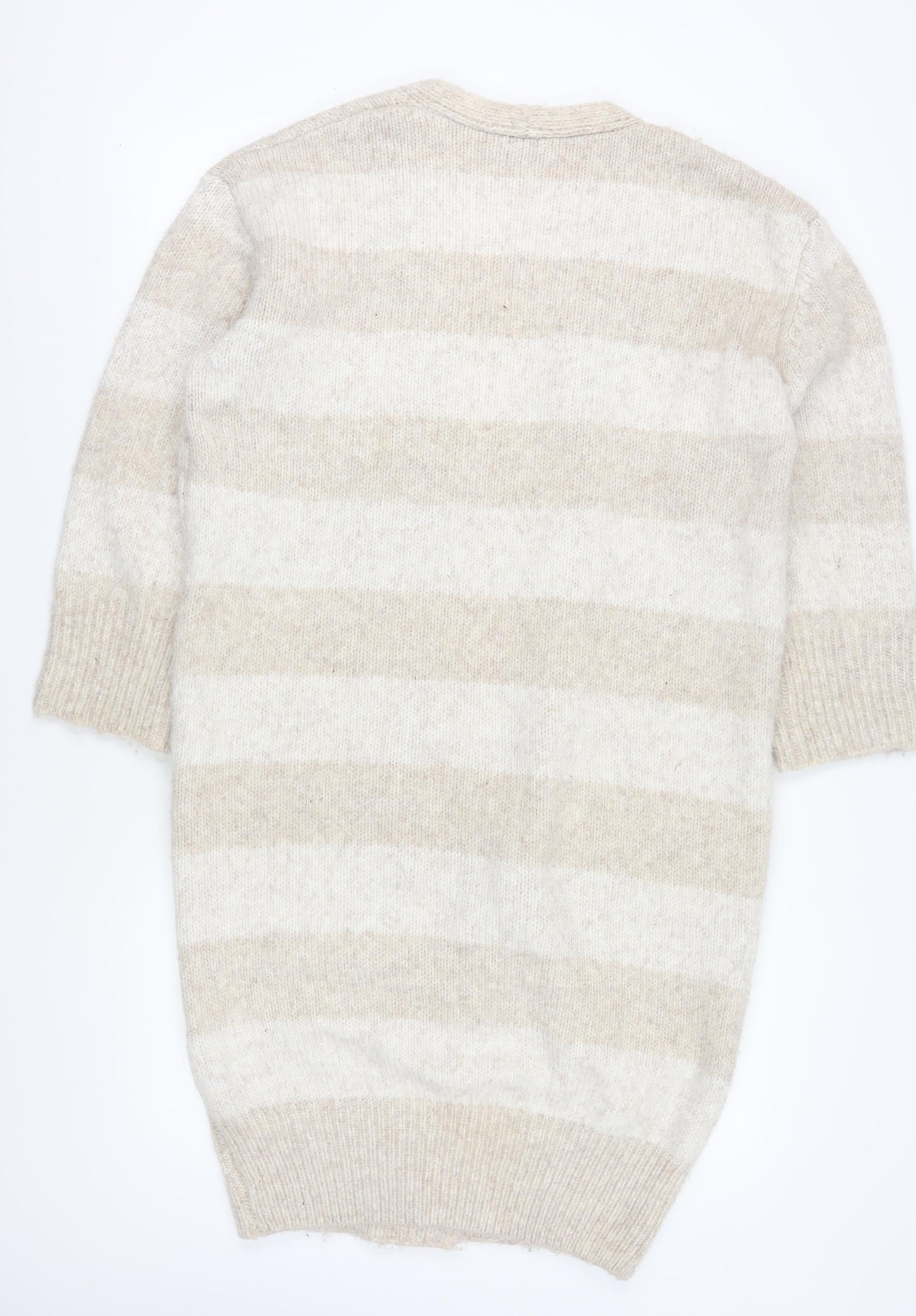 Womens UK Size S Topshop Beige Cardigan Jumper