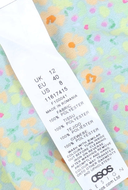 ASOS DESIGN Women Multicoloured Floral A-Line Dress