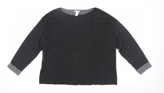 Womens UK Size L H&M Black Pullover Jumper