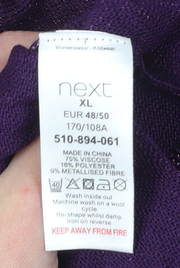 Womens UK Size XL NEXT Purple Pullover Jumper