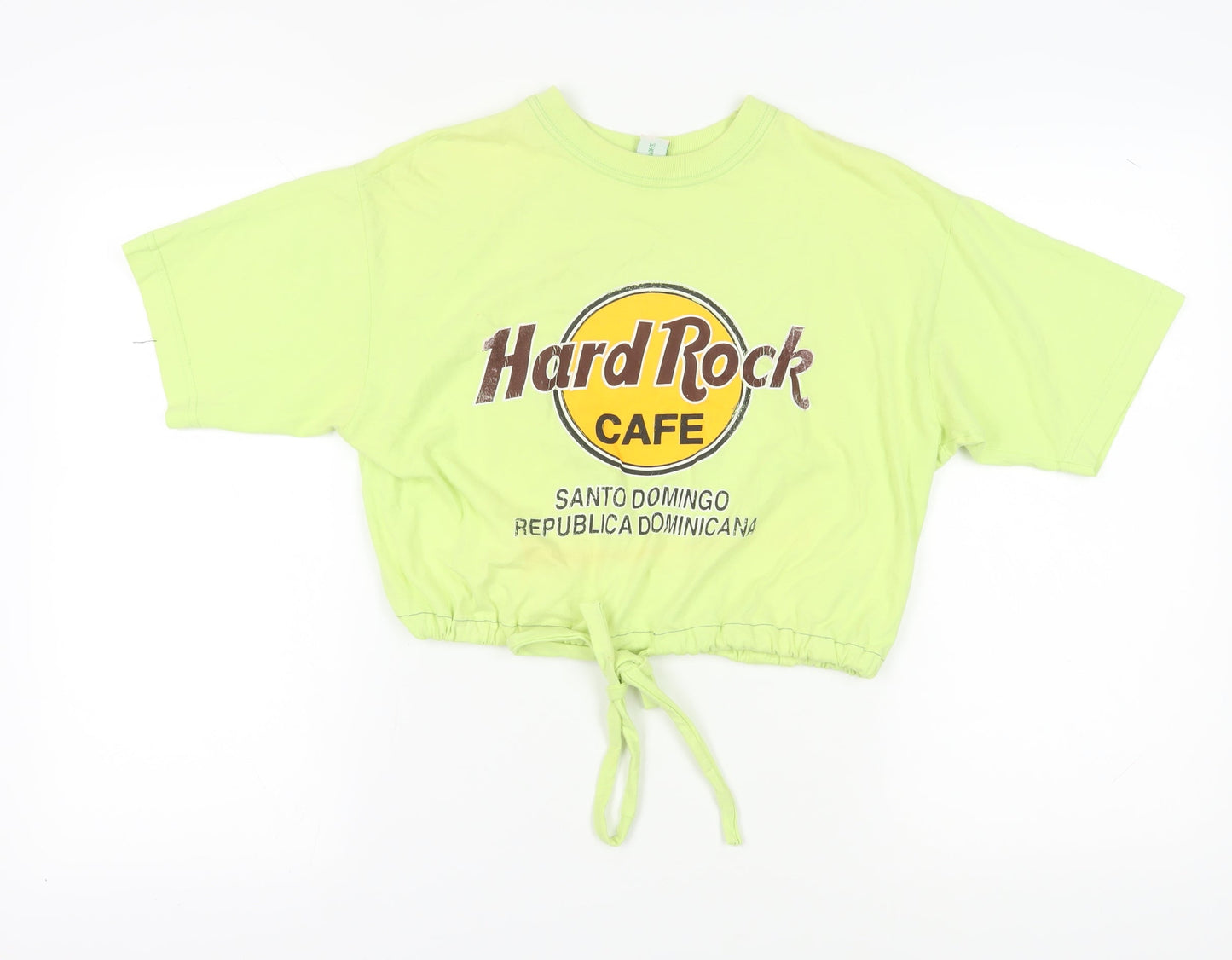 Velero Sport Hard Rock Cafe Unisex Green Cropped T-Shirt, Medium, Casual