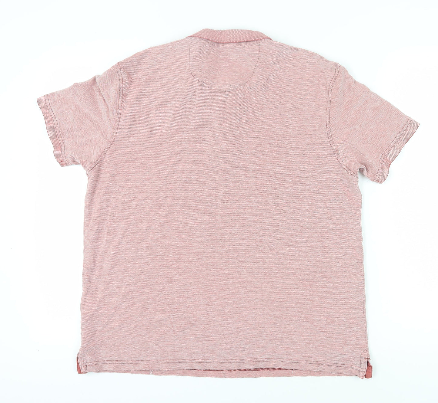 Jasper Conran Men's Pink Cotton Polo Shirt L Casual