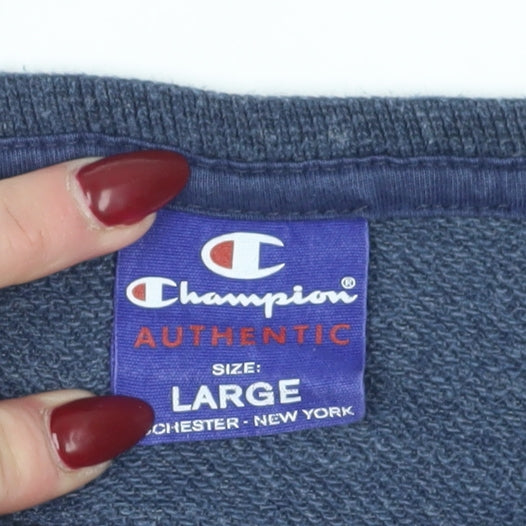Mens UK Size L Champion Blue Pullover Sweatshirt
