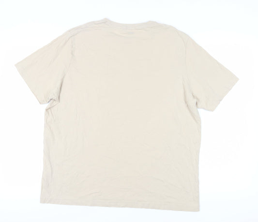 Puma Men's Beige XL T-Shirt, Crew Neck, Short Sleeve
