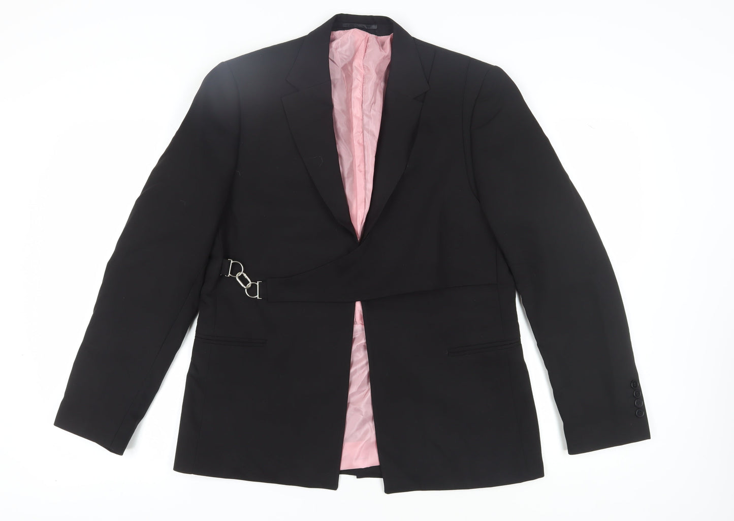 Mens UK Size 38 Boohoo Regular Black Suit Jacket