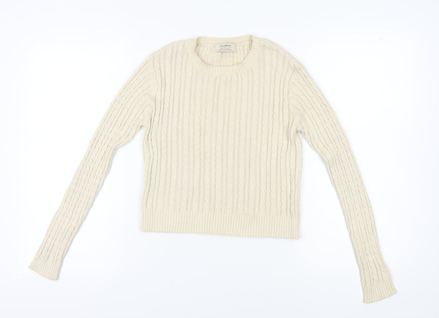 Womens UK Size XS Pull & Bear Ivory Jumper Jumper