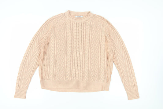 Womens UK Size 12 Pull&Bear Beige Jumper Jumper