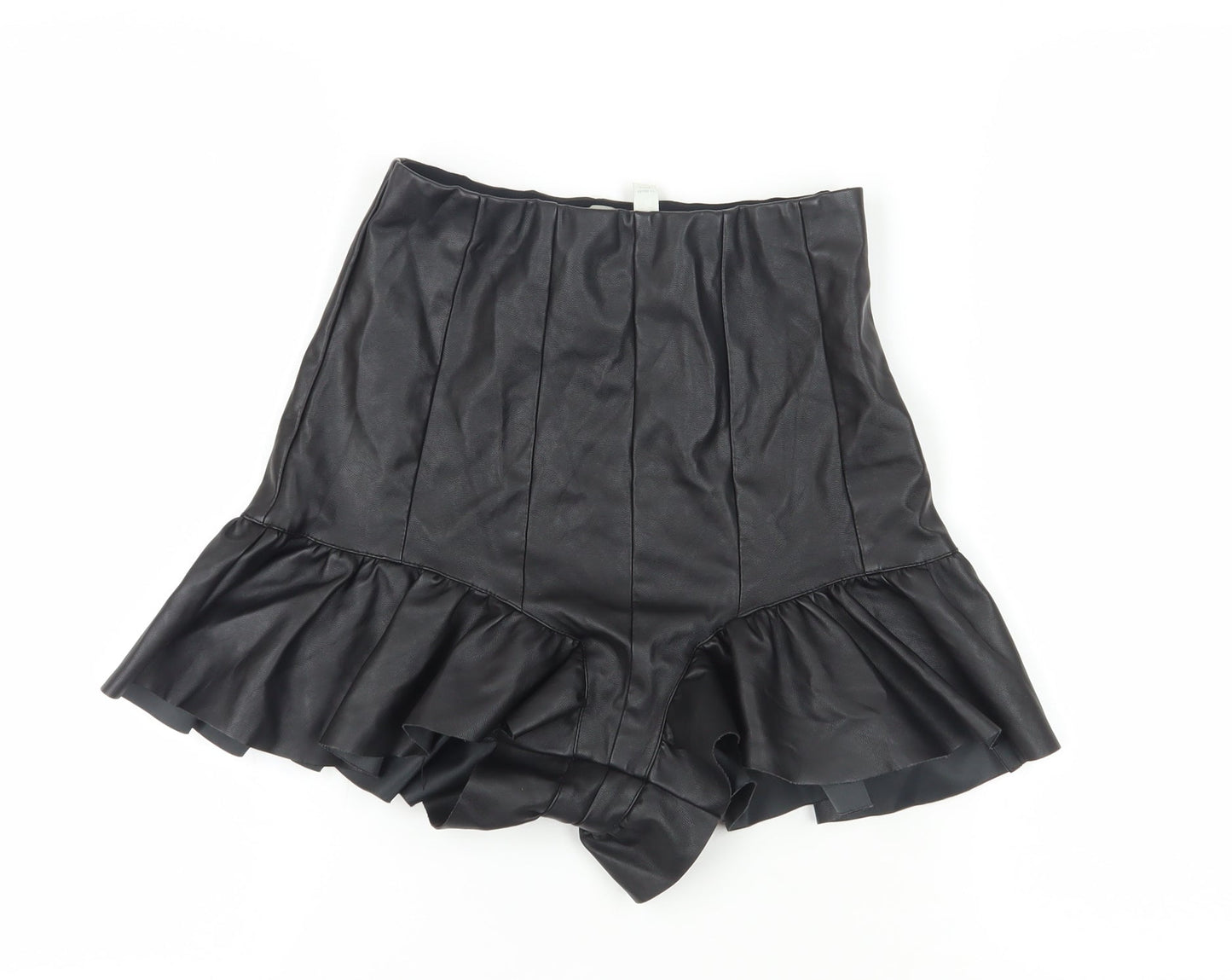 ASOS Black Ruffle Wrap Shorts for Women Size 10