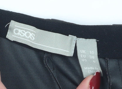 ASOS Black Ruffle Wrap Shorts for Women Size 10