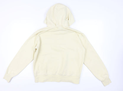 Champion Women's Beige Hoodie Large Cotton Relaxed