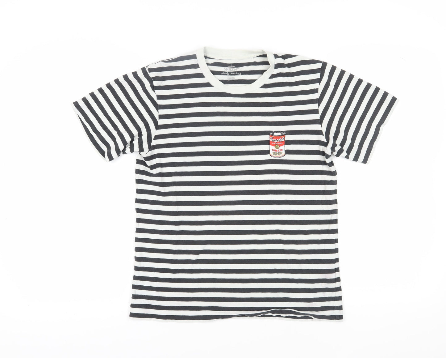 SPZ NY Unisex Black Striped Ringer T-Shirt S