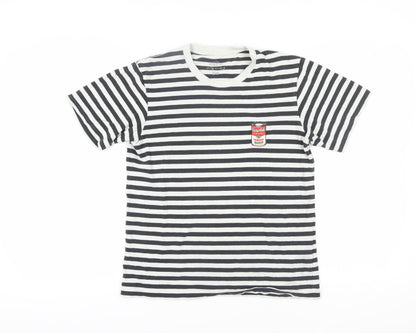SPZ NY Unisex Black Striped Ringer T-Shirt S