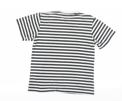 SPZ NY Unisex Black Striped Ringer T-Shirt S