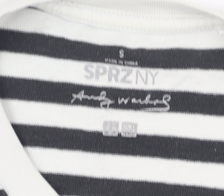 SPZ NY Unisex Black Striped Ringer T-Shirt S