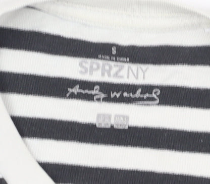 SPZ NY Unisex Black Striped Ringer T-Shirt S