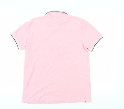 French Connection Men's Pink Polo M Short Sleeve