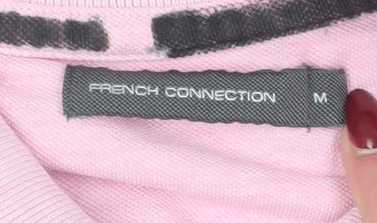French Connection Men's Pink Polo M Short Sleeve