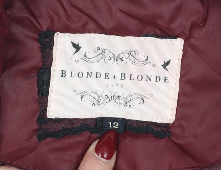 Blonde + Blonde Red Women's Puffer Waistcoat Size 12