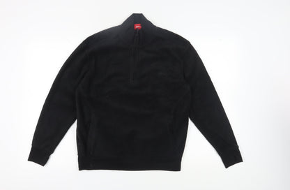 Mens UK Size M Slazenger Black 1/2 Zip Sweatshirt