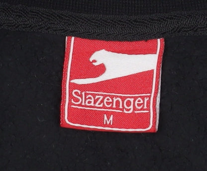Mens UK Size M Slazenger Black 1/2 Zip Sweatshirt