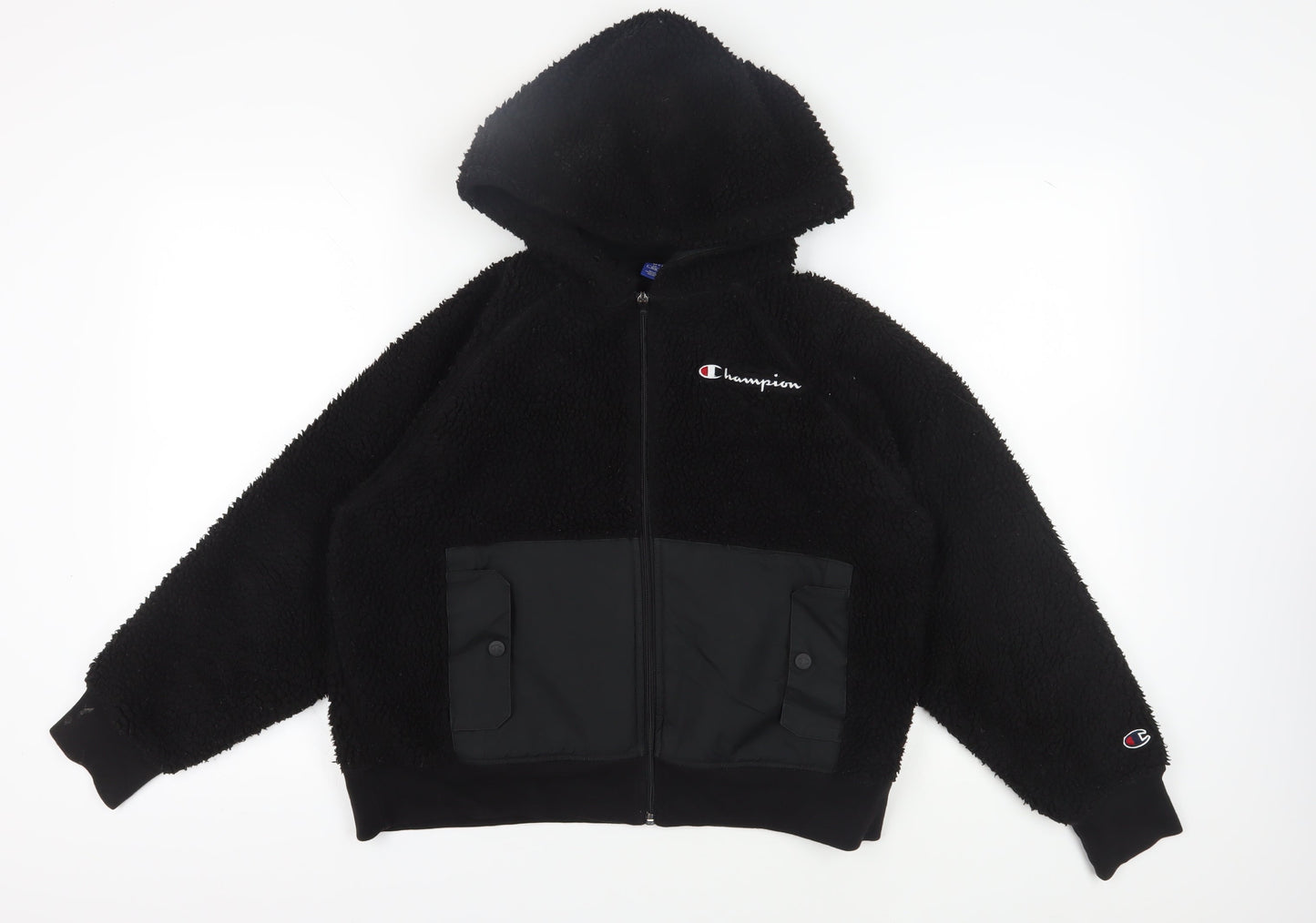 Champion Women's Black Fleece Puffer Jacket Medium