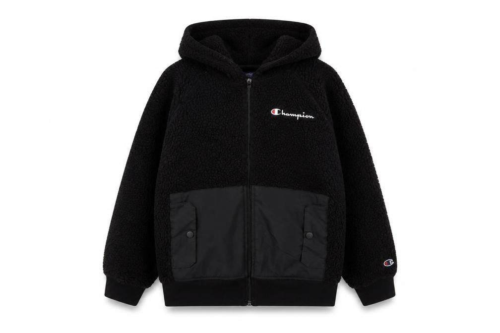 Womens UK Size M Champion Black Puffer Jacket