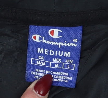 Champion Women's Black Fleece Puffer Jacket Medium