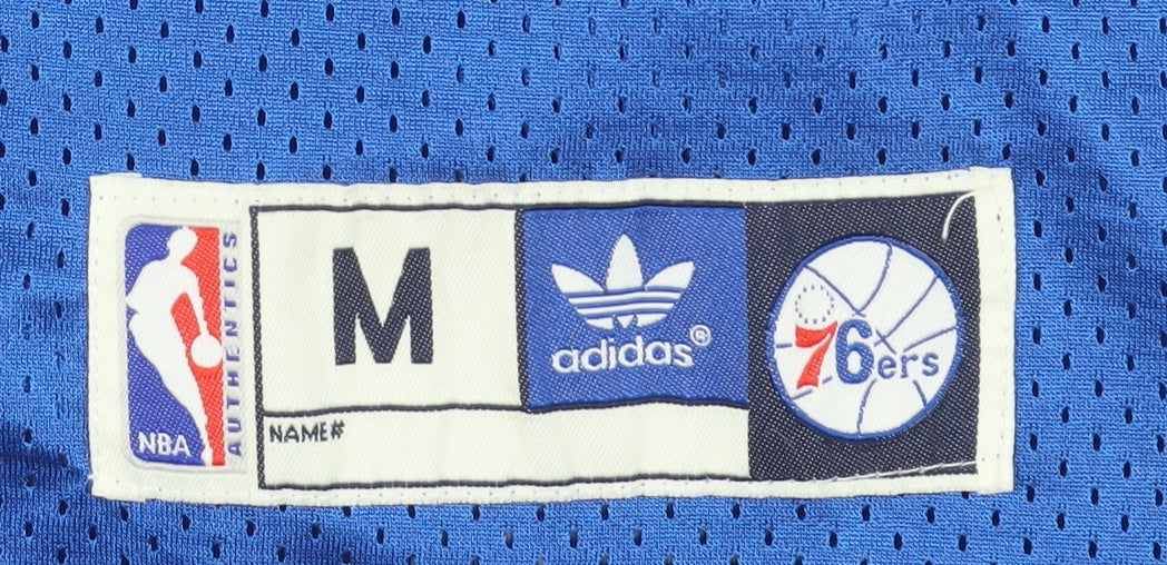 Adidas Men's Blue Sixers Iverson Sleeveless Sports Jersey M