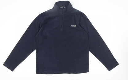 Mens UK Size L Regatta Blue 1/4 Zip Sweatshirt