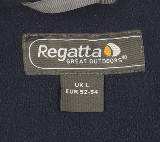 Mens UK Size L Regatta Blue 1/4 Zip Sweatshirt