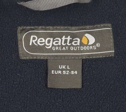 Mens UK Size L Regatta Blue 1/4 Zip Sweatshirt