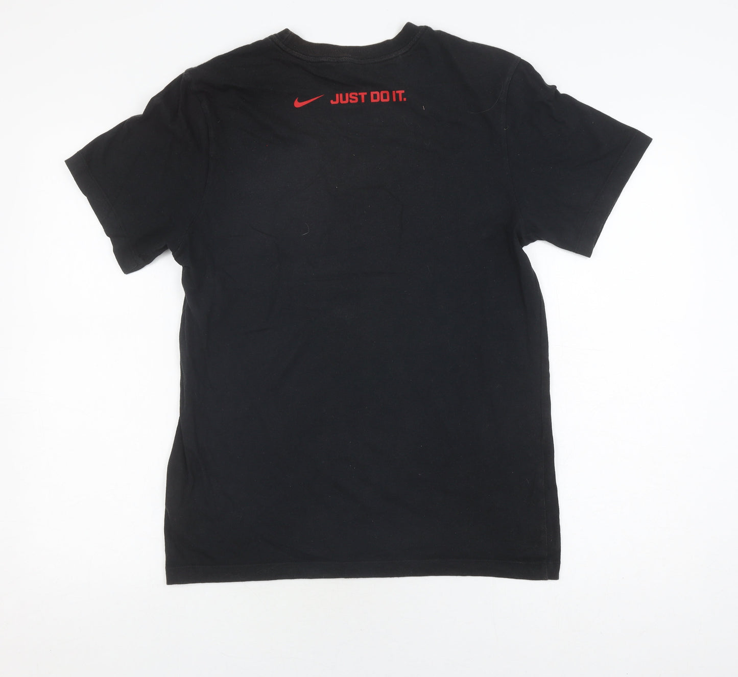 Nike Men's Black Sports T-Shirt, Size S, Graphic Print, Cotton