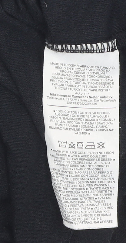 Nike Men's Black Sports T-Shirt, Size S, Graphic Print, Cotton