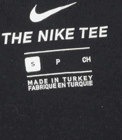 Nike Men's Black Sports T-Shirt, Size S, Graphic Print, Cotton