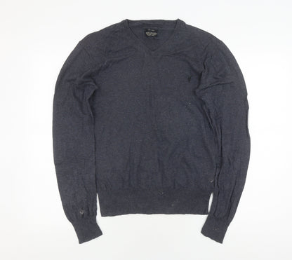 AllSaints Men's Grey V-Neck Pullover Jumper - Size S