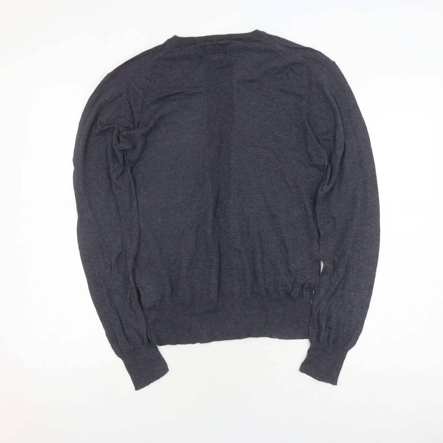 AllSaints Men's Grey V-Neck Pullover Jumper - Size S