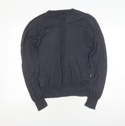 AllSaints Men's Grey V-Neck Pullover Jumper - Size S