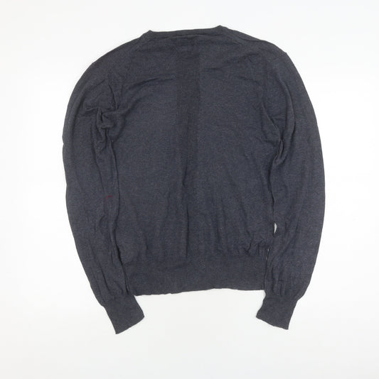 AllSaints Men's Grey V-Neck Pullover Jumper - Size S