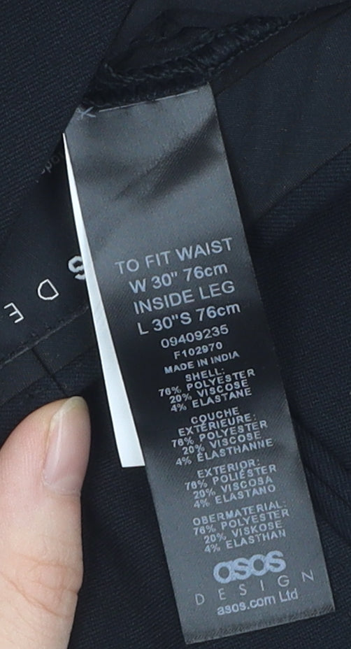 Mens UK Size M ASOS DESIGN   Black Trousers