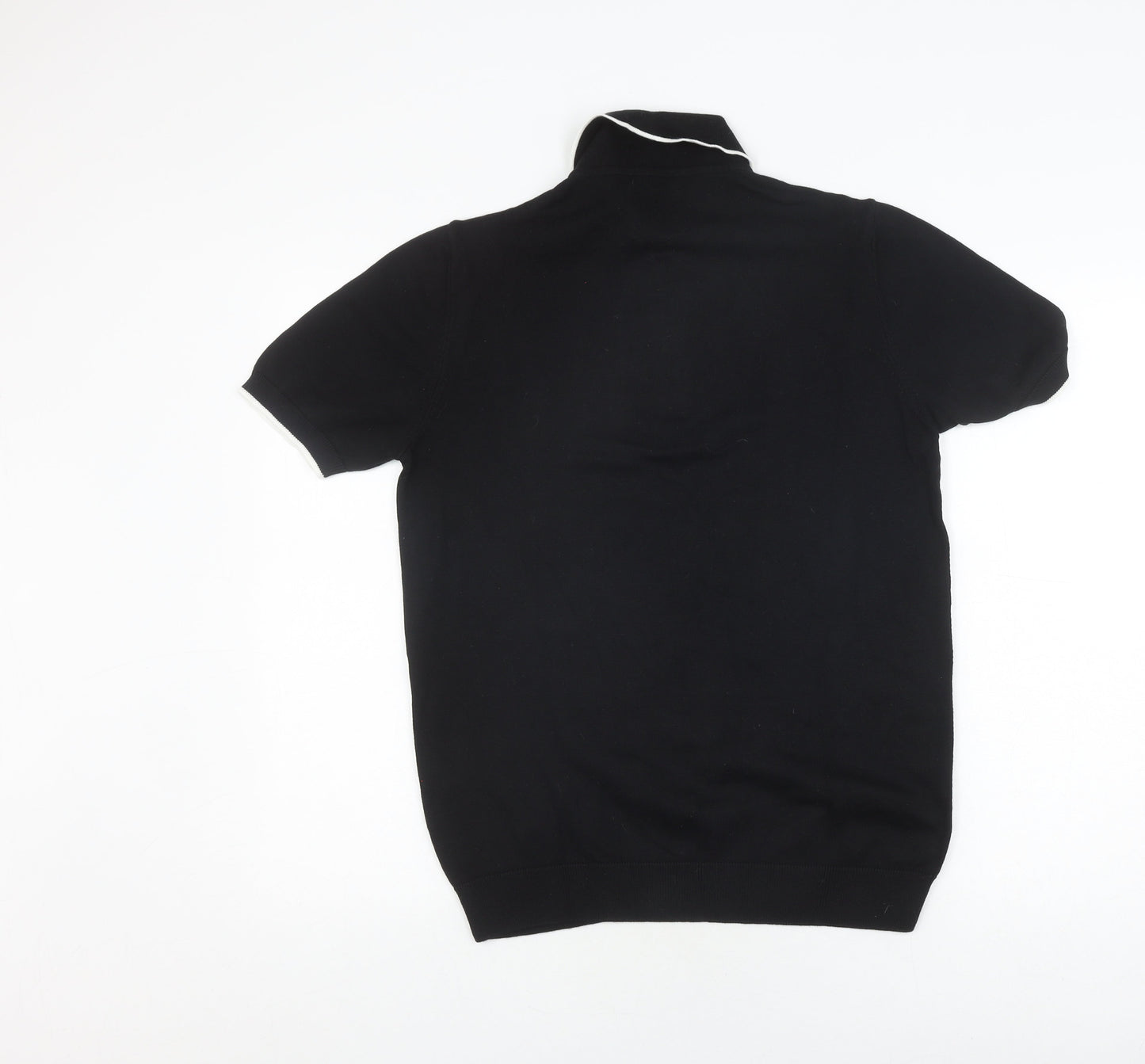 Guide London Black Men's Medium Polo, Short Sleeve Knit