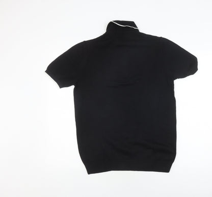 Guide London Black Men's Medium Polo, Short Sleeve Knit