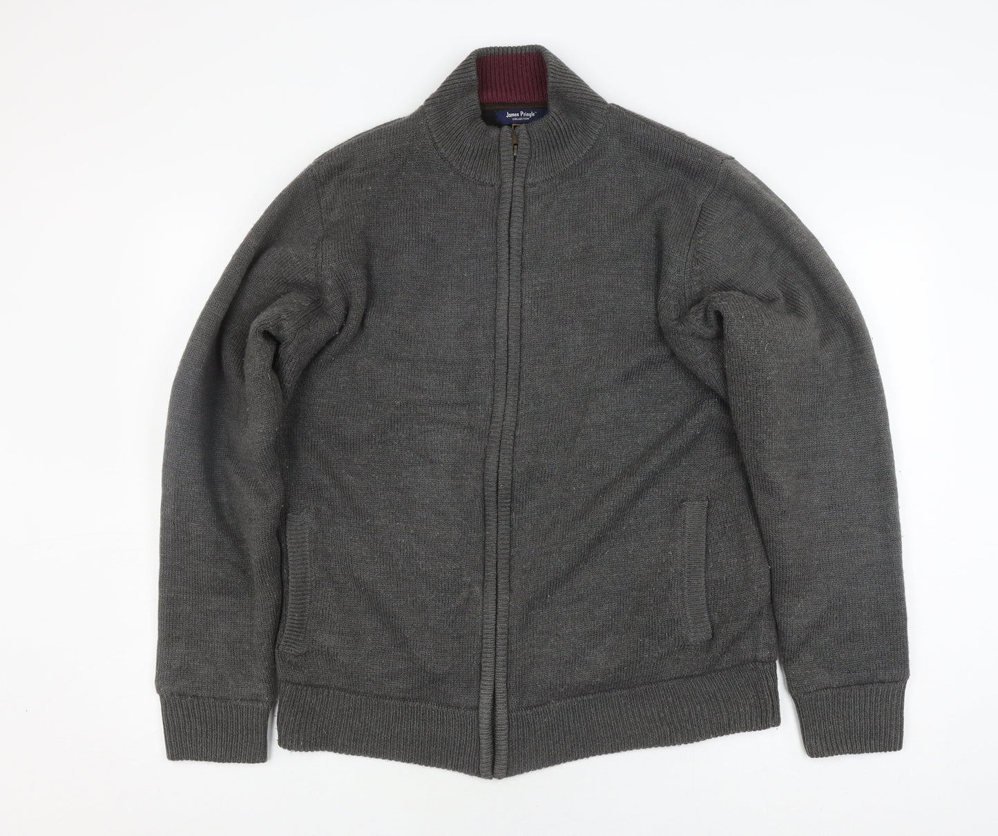Mens UK Size M James Pringle Grey Bomber Jacket