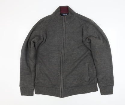 Mens UK Size M James Pringle Grey Bomber Jacket