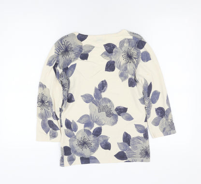Womens UK Size 10 Kaliko Ivory Classic Blouse