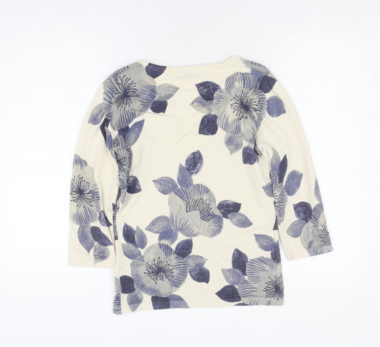 Womens UK Size 10 Kaliko Ivory Classic Blouse