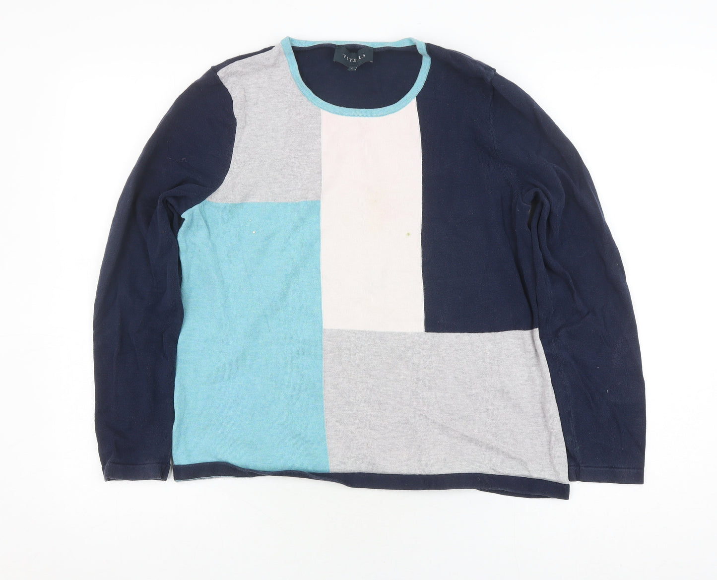 Womens UK Size L Viyella Multicoloured Pullover Jumper